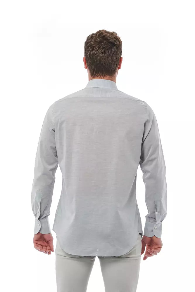 Bagutta grey cotton shirt for men